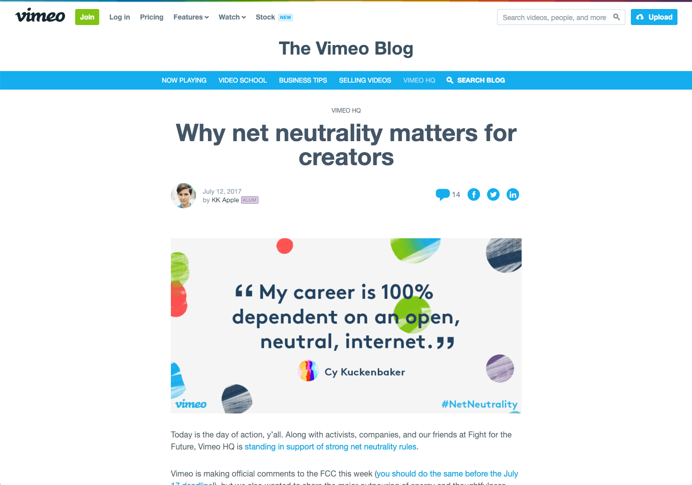 Why net neutrality matters for creators